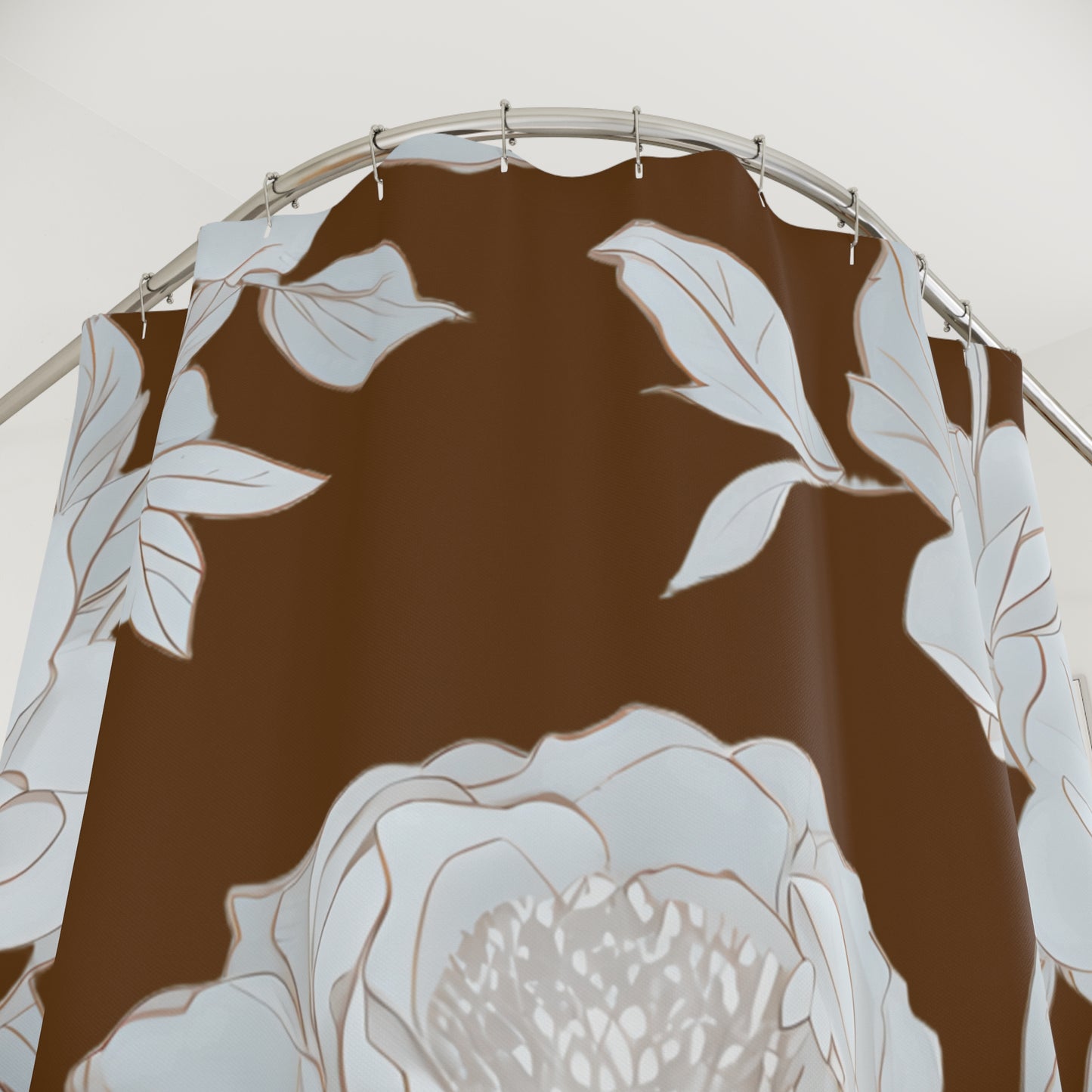 Elegant Floral Shower CurtainChic Bathroom Decor