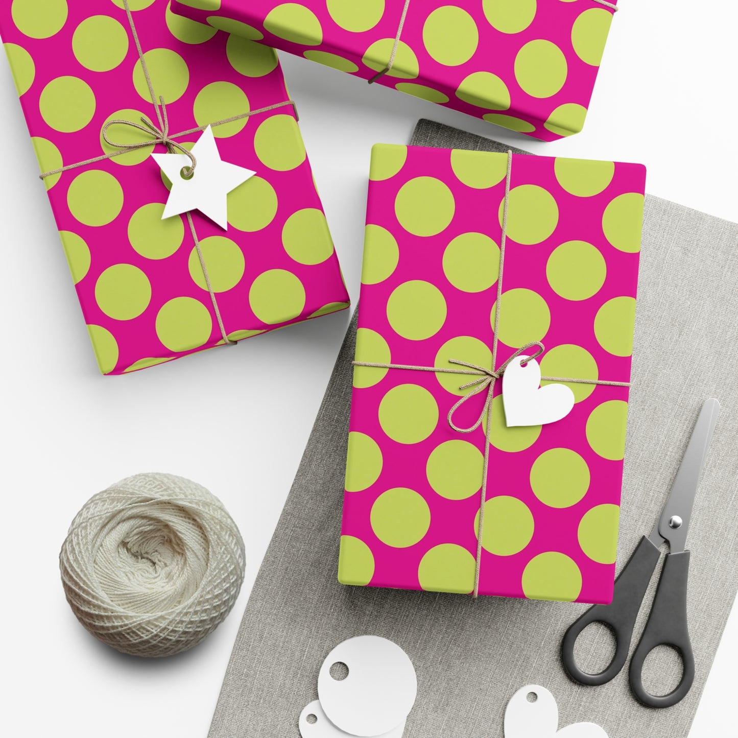 Vibrant Gift Wrap Papers with Polka Dots