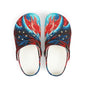 Kids Foam Clogs — Red & Blue Swirl All-Over Print