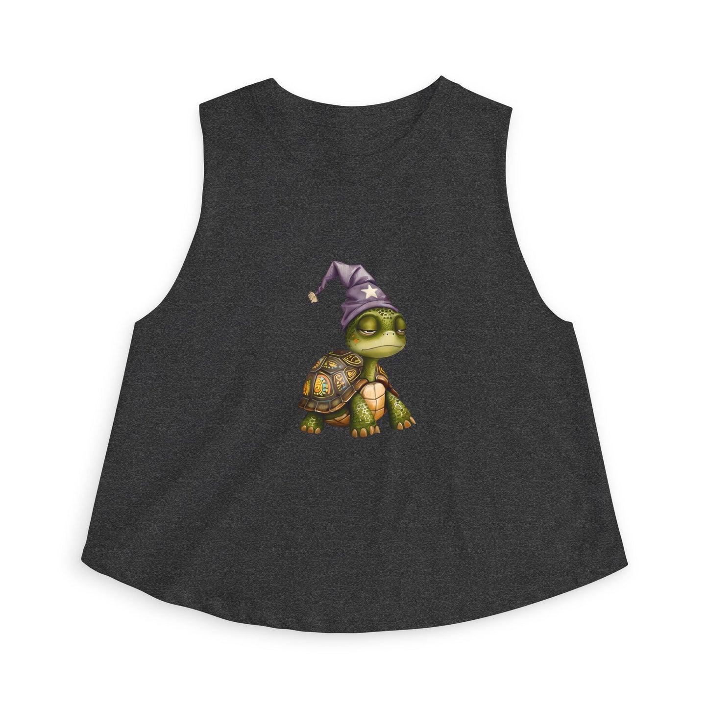 Turtle Wizard Crop Top — Cute Magical Turtle Graphic Tank