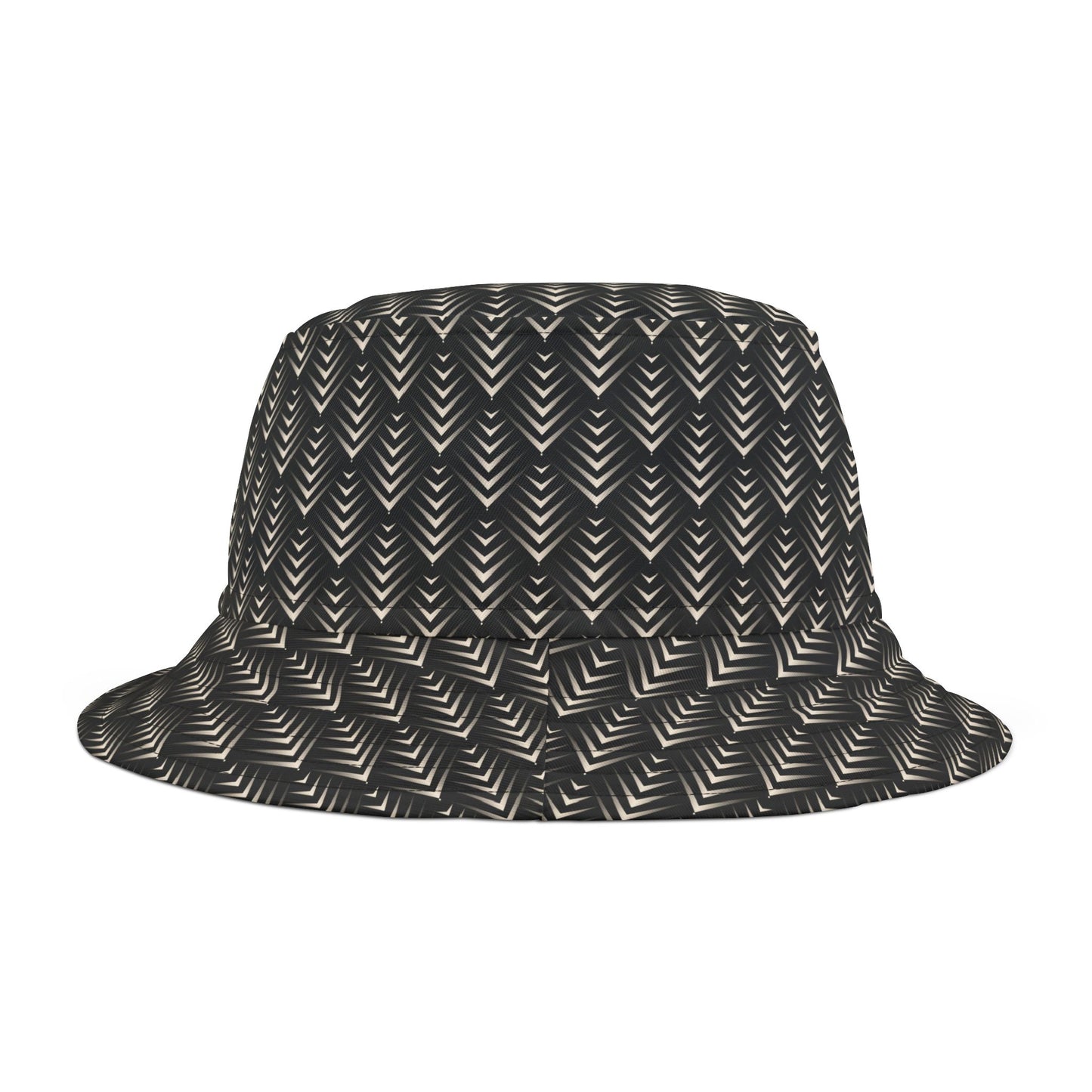 Chic Geometric Bucket Hat, Fashion Accessory, Summer Headwear, Unisex Style, Festival Gear, Gift Idea