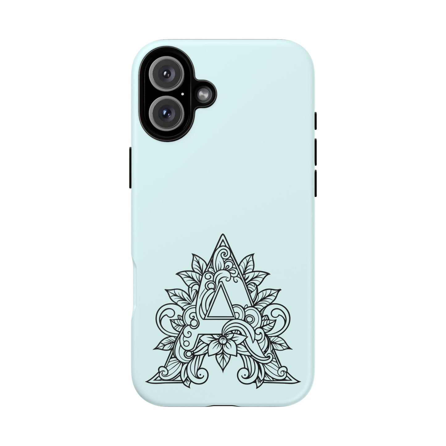 Personalized Tough Phone Case, Floral Monogram Cell Phone Cover, Custom Protective Case, Unique Gift, Birthday, Graduation