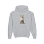 Kids Cat Hoodie – Cute Sitting Kitten Youth Hooded Sweatshirt