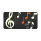 Musical Notes Desk Mat – Black Music-Themed Workstation Pad