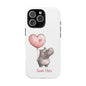 Cute Hippo Phone Case - Good Vibes Design, Animal Lover Gift, Fun Accessory, Birthday Present, Phone Accessories
