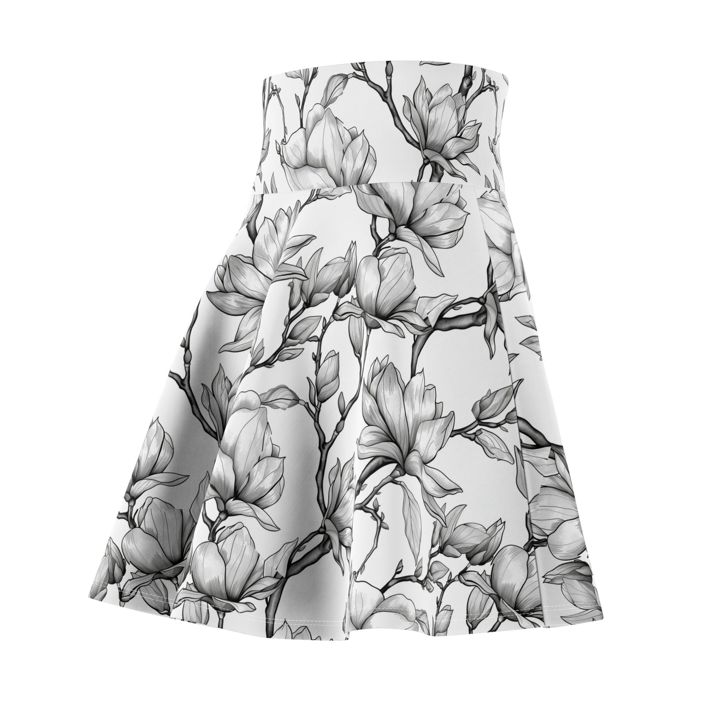 Floral Women's Skater Skirt, AOP Floral Print Dance Skirt, Spring Fashion, Boho Style Skirt, Casual Wear, Gift for Her