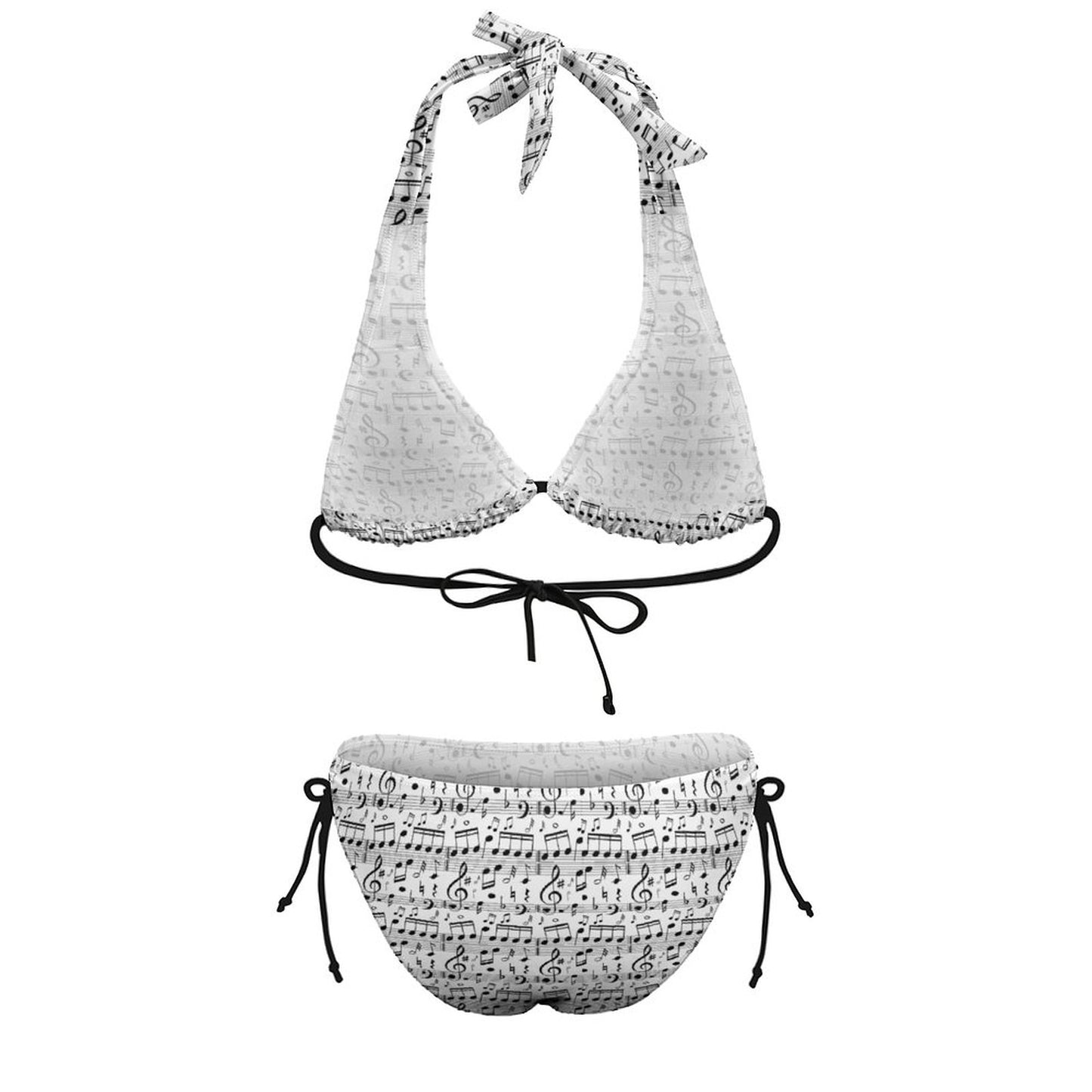Two Piece Halter Swimsuit Musical Notes
