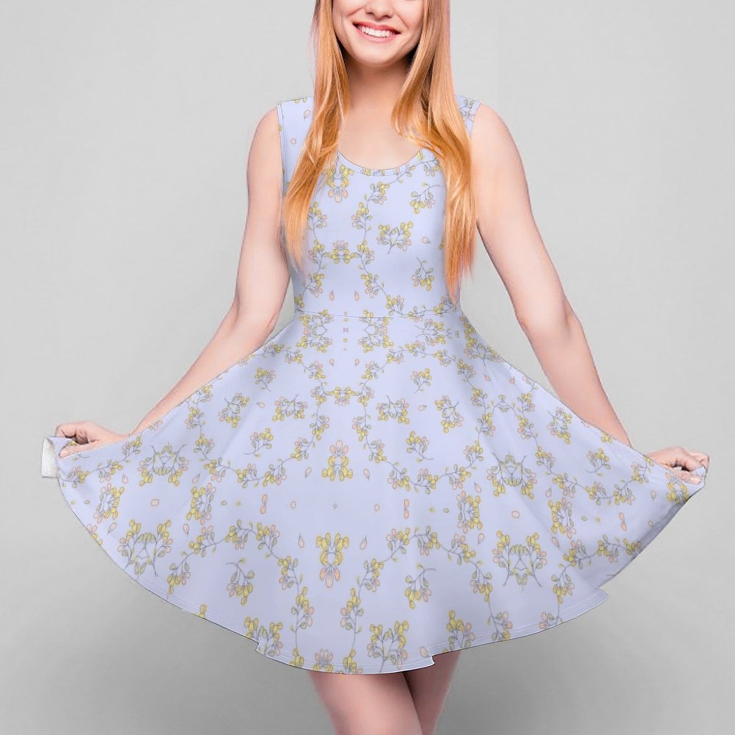 Round Neck Sleeveless Dress Styles