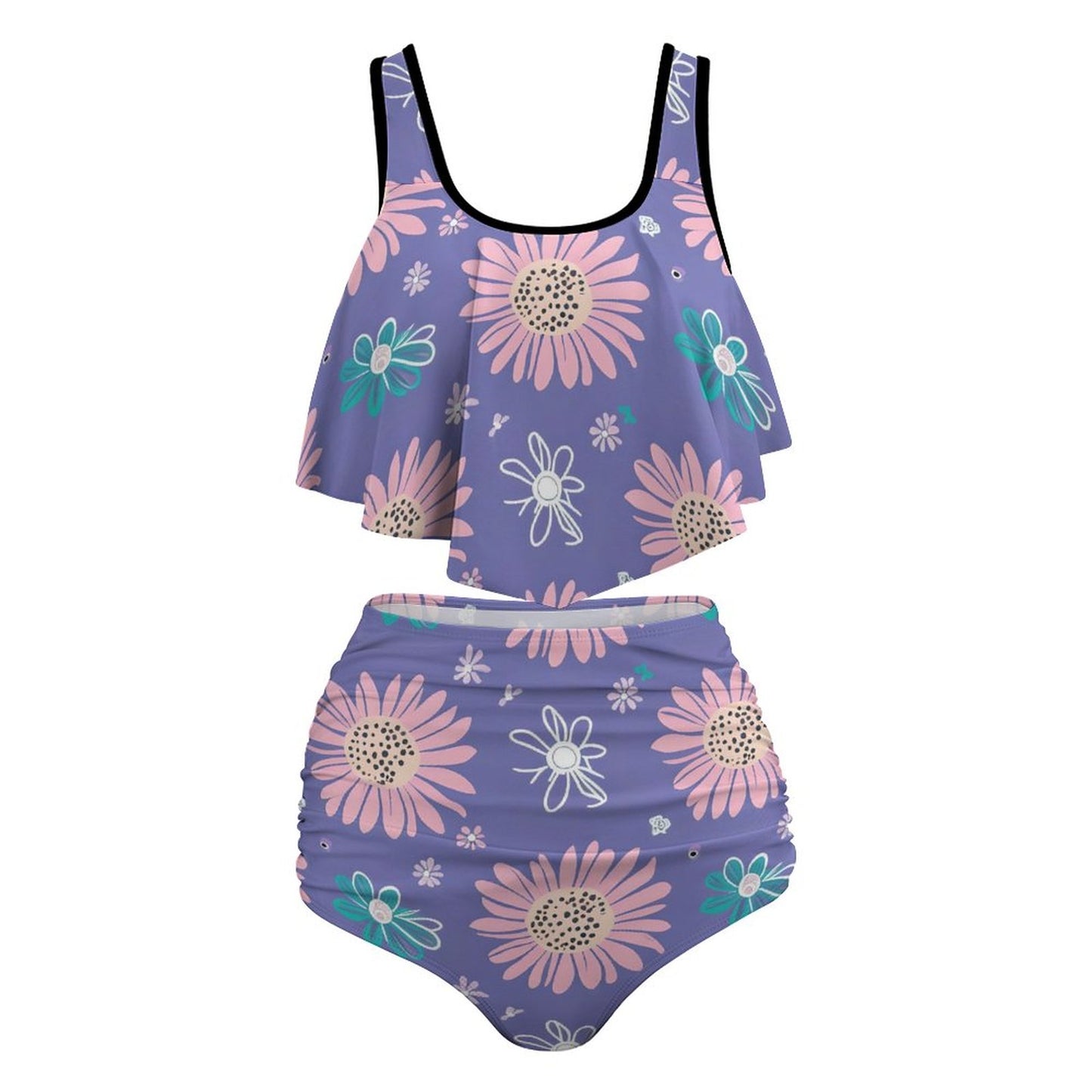 Plus Size Women's Two piece Swimsuit with Tankini