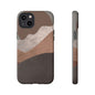 Abstract Earthtone Phone Case — Brown Layered Rugged Tough Case