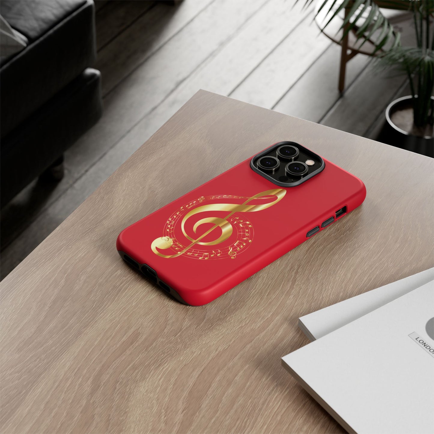 Tough Cases - Red Musical Note