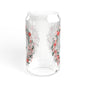 Floral Sipper Glass, 16oz - Motivational Drinkware, Perfect Gift for All Occasions, Kitchen Decor, Eco-friendly Straw Cup