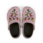 Kids Pink Foam Clogs with Cheerful Dancing Kids Print