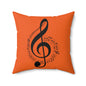Musical Note Throw Pillow