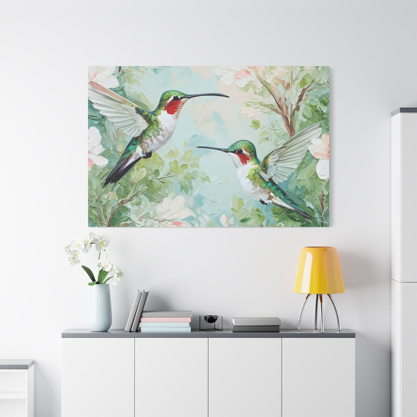 Hummingbird Canvas Wall Art — Stretched Matte Nature Print