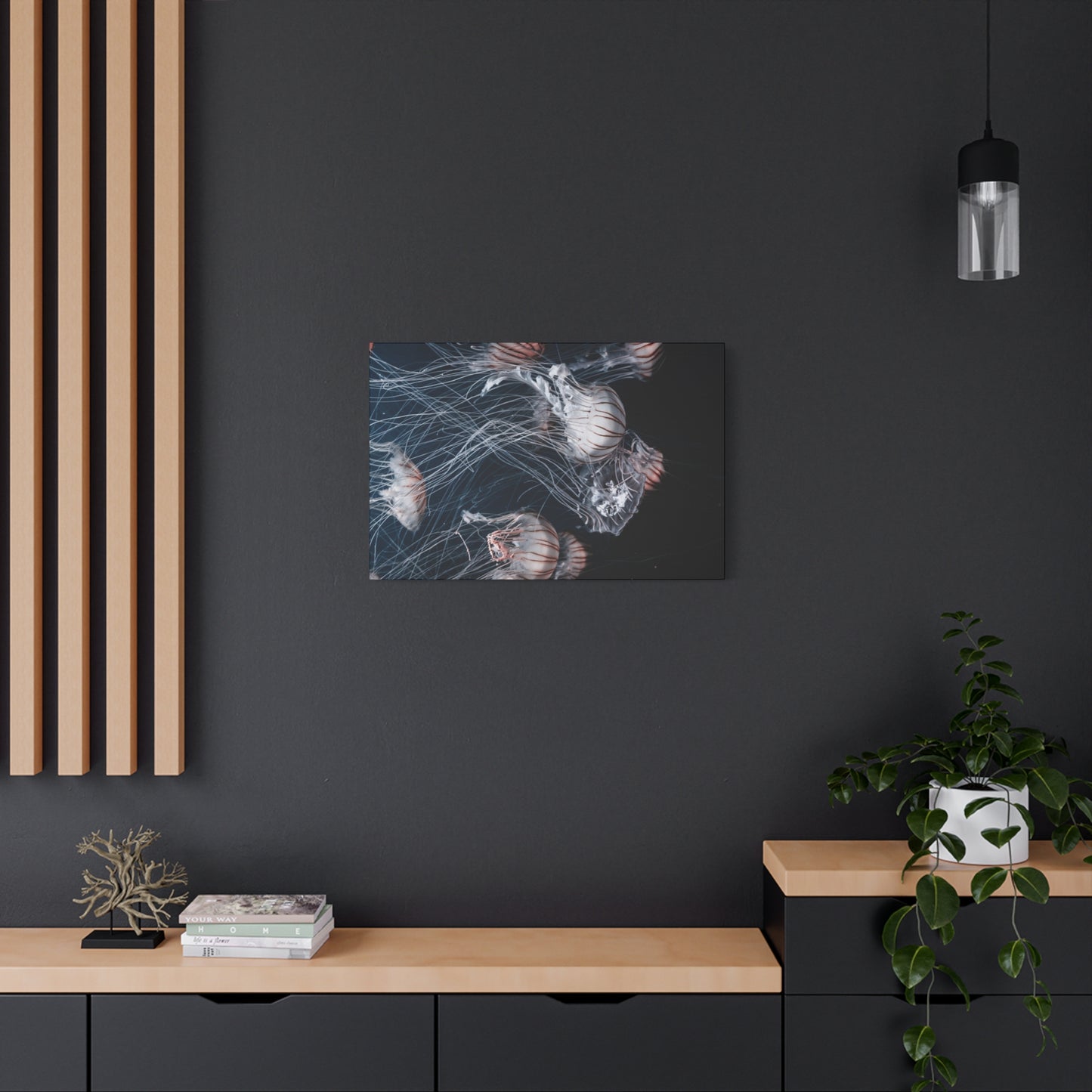 Jellyfish Swarm Matte Stretched Canvas