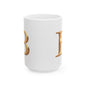Elegant Gold Letter Mug | Personalized Coffee Cup, Letter B