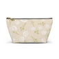 Floral Accessory Pouch, Makeup Bag, Travel Organizer, Gift for Her, Greenery Design, Cosmetic Case, Cute Storage