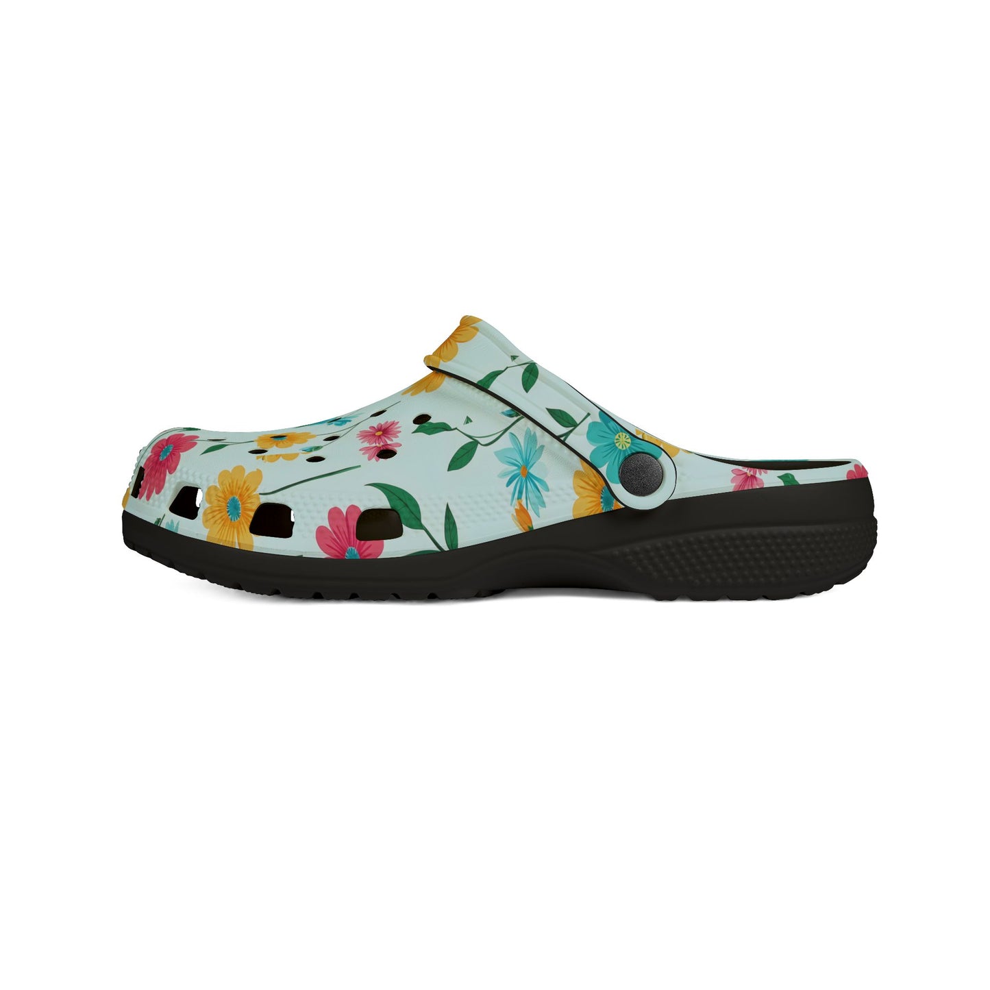 Floral Garden Clogs / Croc— Lightweight Flower Print Comfort Shoes