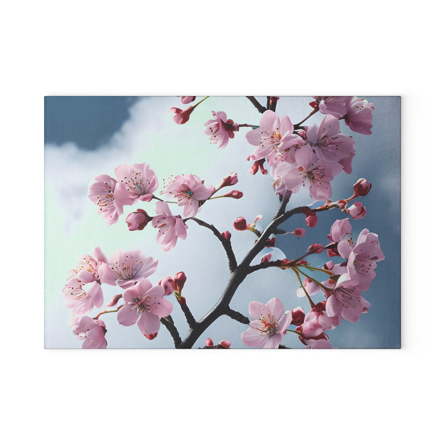 Elegant Floral Glass Cutting Board