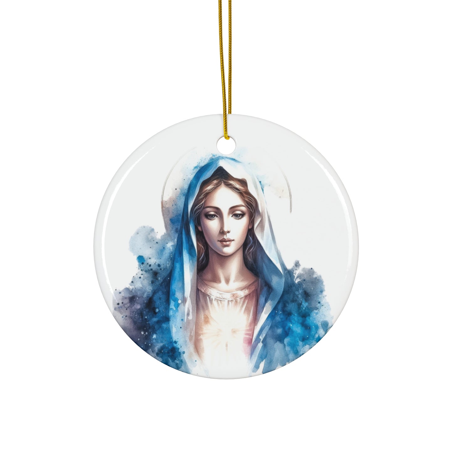 Ceramic Ornament, 4 Shapes Virgin Mary