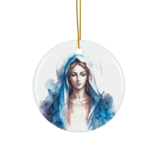 Ceramic Ornament, 4 Shapes Virgin Mary