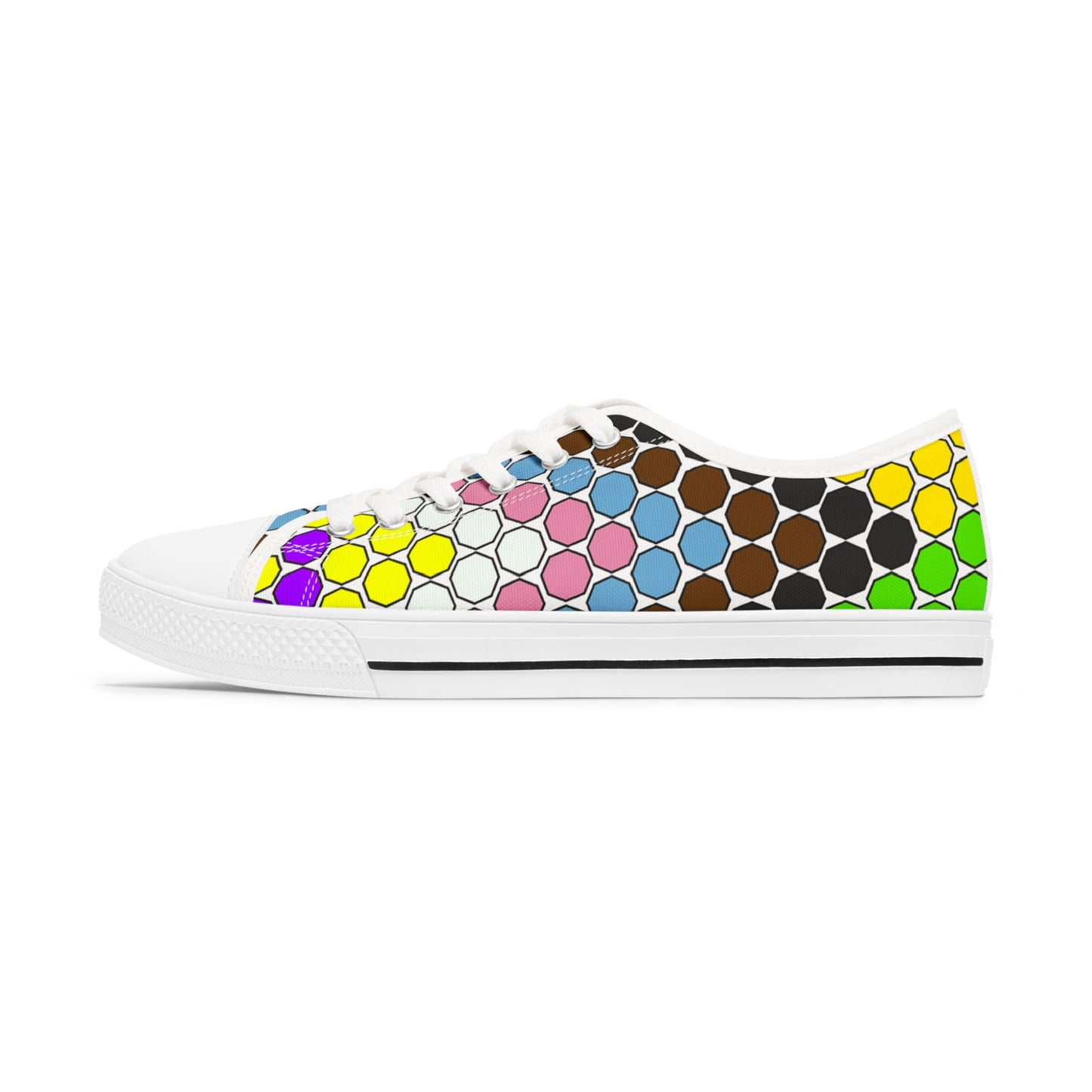Colorful Polka Dot Low Top Sneakers — Women’s Casual Retro Pattern Shoes