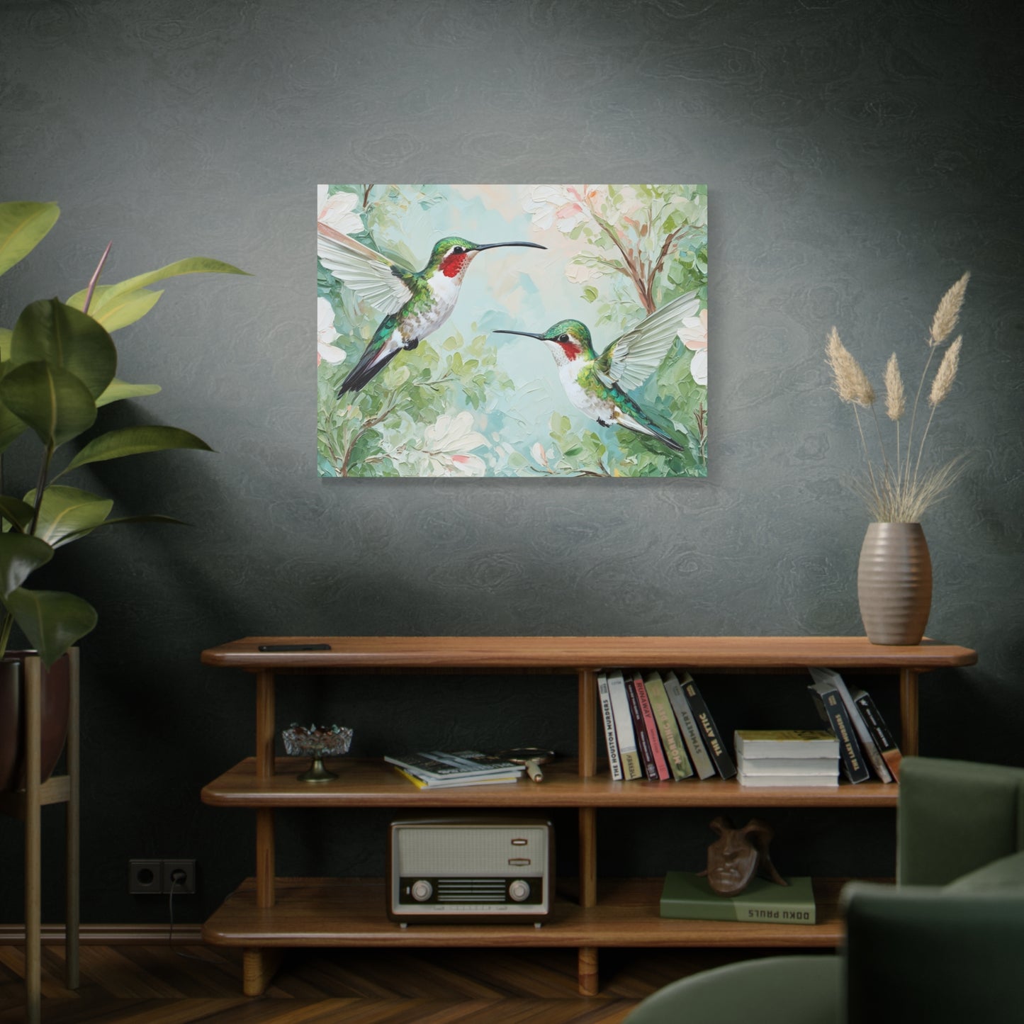 Hummingbird Canvas Wall Art — Stretched Matte Nature Print