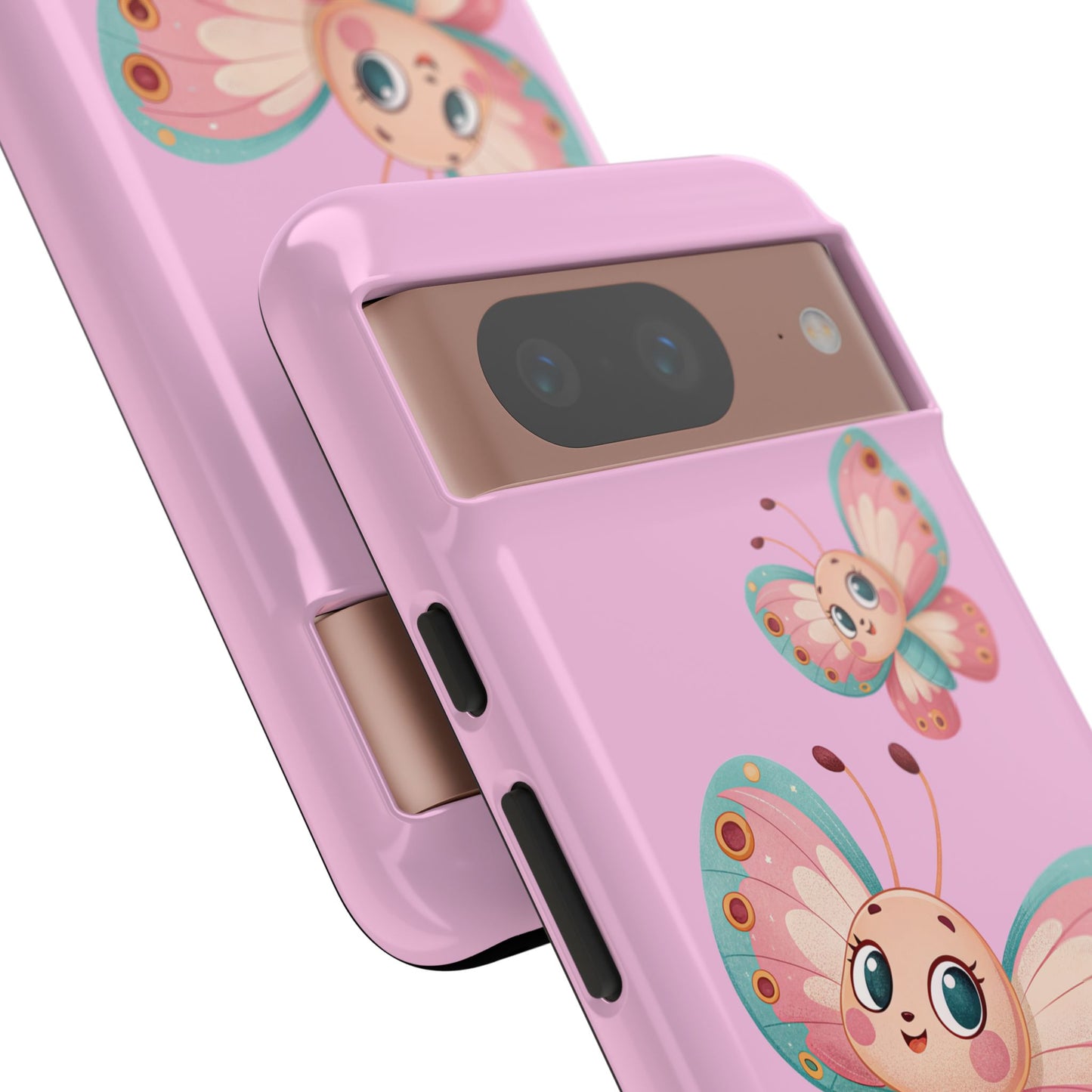 Cute Butterfly Phone Case, Tough Phone Cover, Girly Phone Accessory, Unique Gift for Her, Kids Phone Case, Floral Design Case