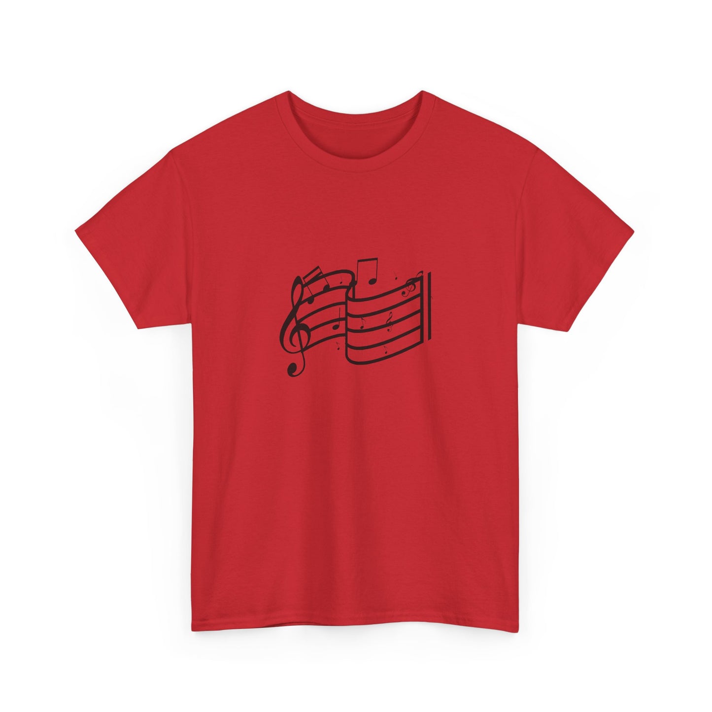 Music Notes T‑Shirt — Minimalist Sheet Music Tee for Musicians & Music Lovers