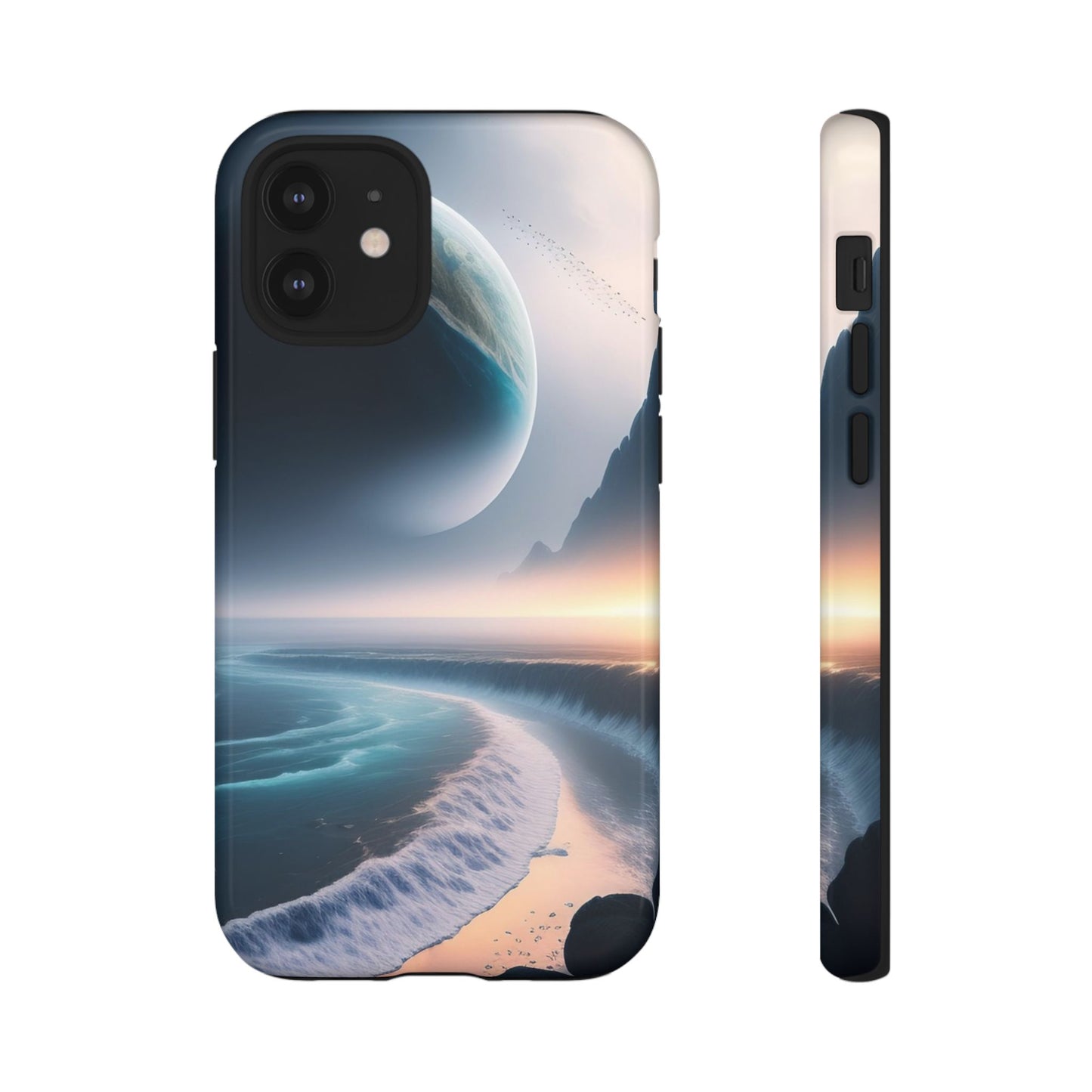 Galaxy Ocean Phone Case — Surreal Planet Beach Tough Case