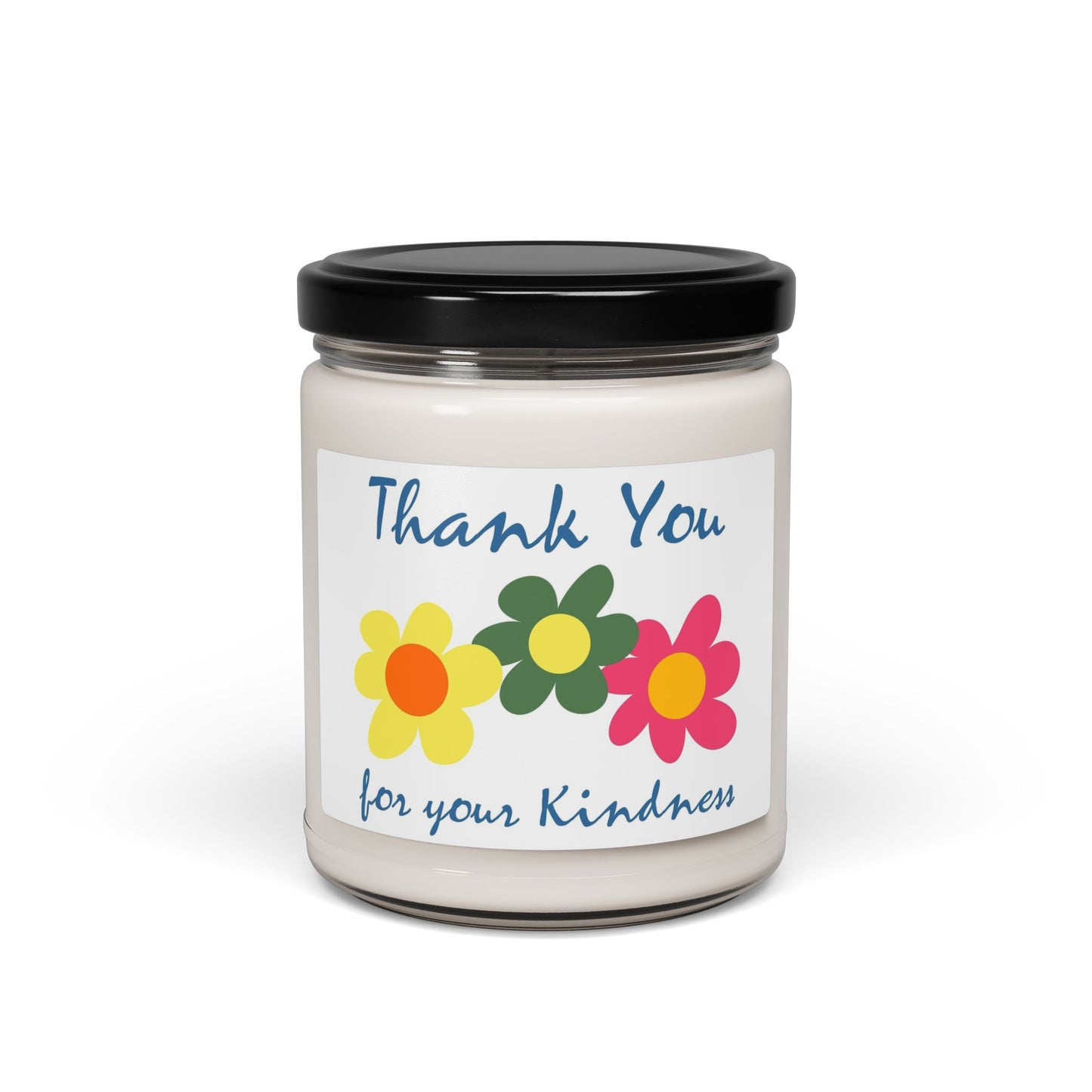 Thank You Soy Candle — 'Thank You for Your Kindness' Floral Scented Candle, 9oz