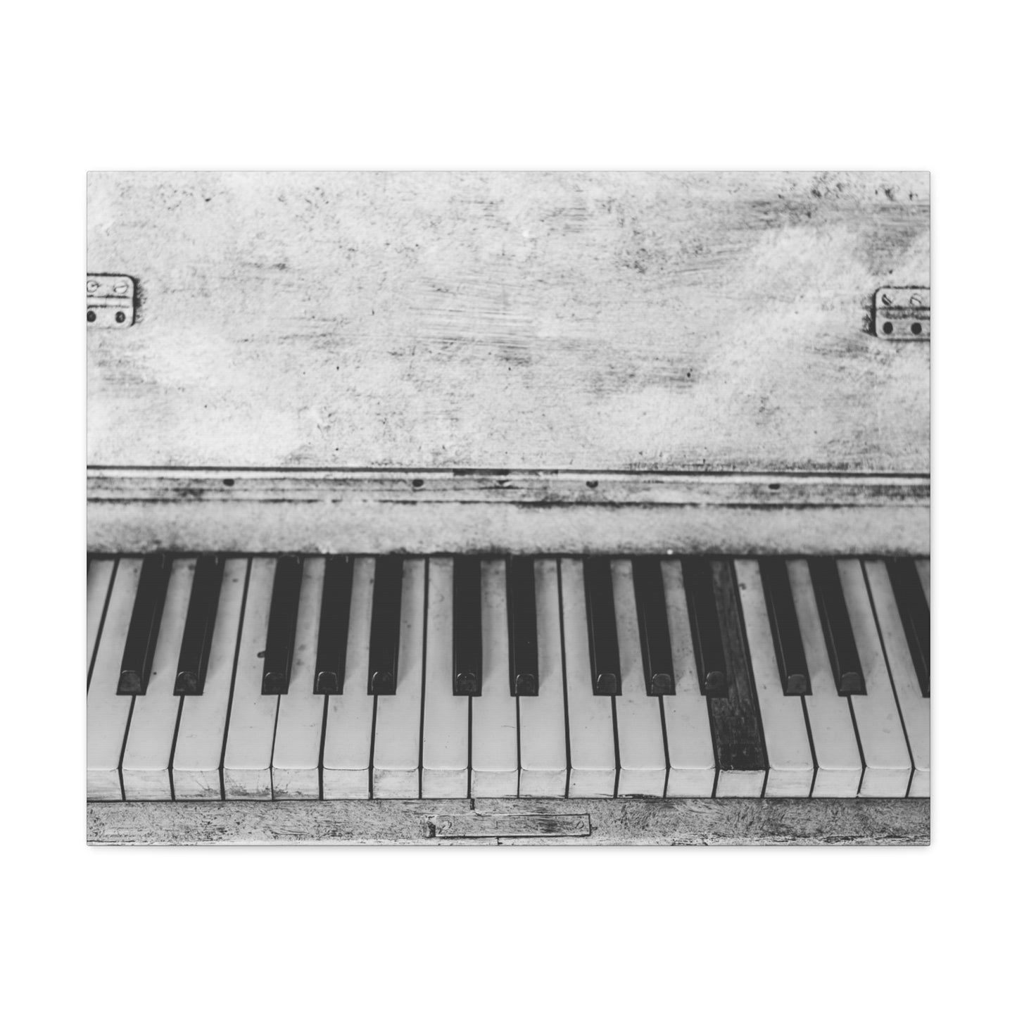 Vintage Piano Keys Matte Canvas Print