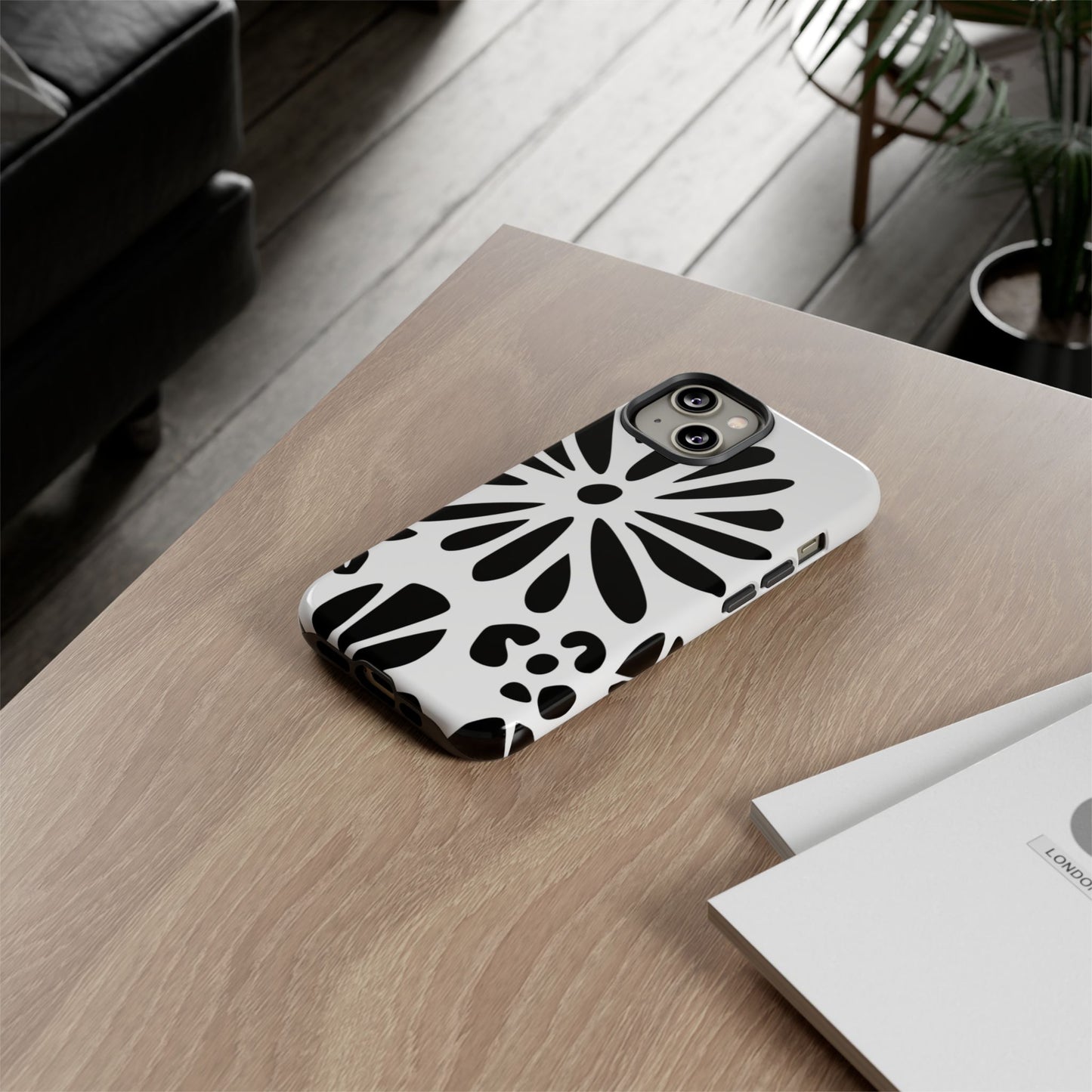 Stylish Phone Case with Floral Design, Tough Phone Cover for Her, Trendy Black and White Cell Phone Case, Unique Gift for Birthdays [...]