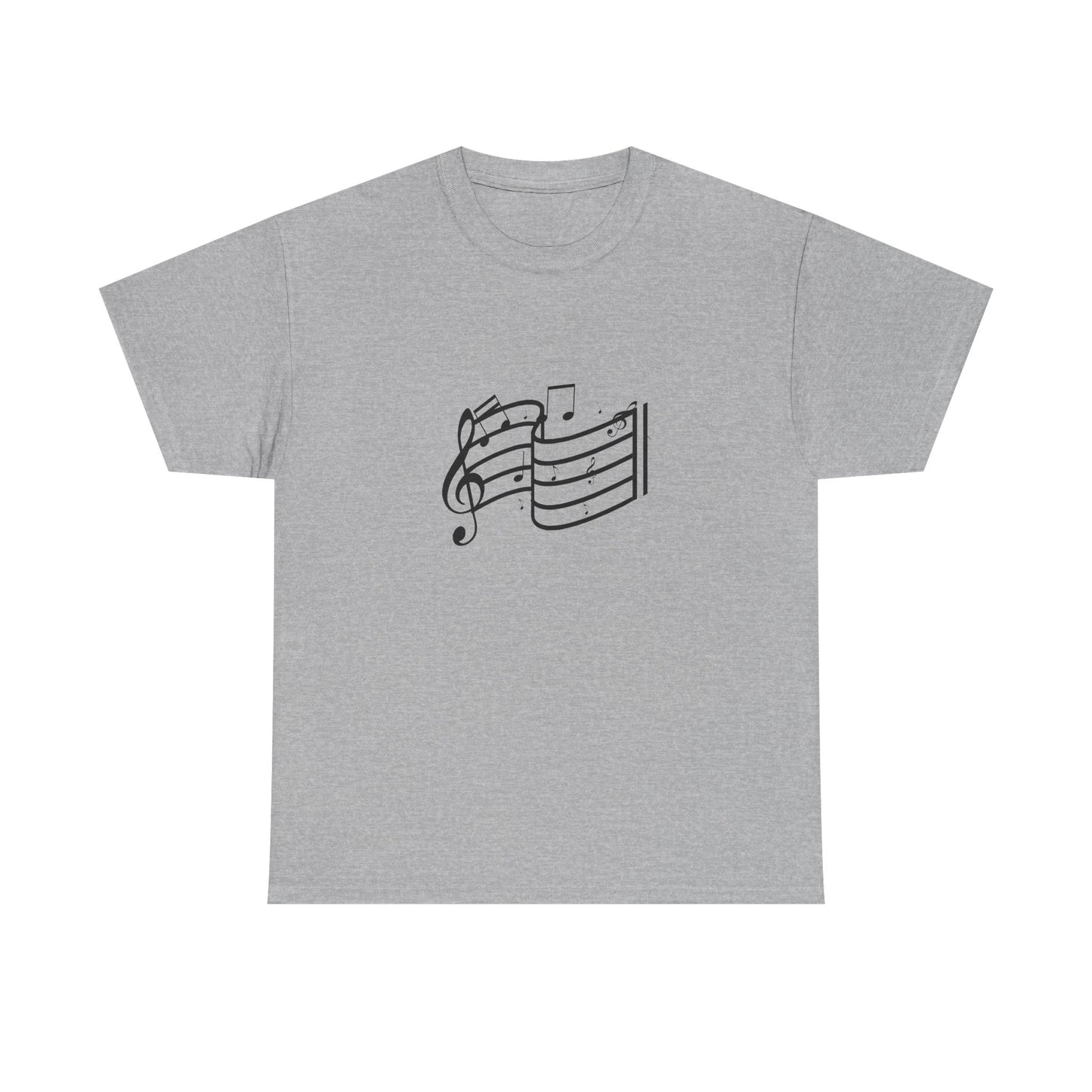 Music Notes T‑Shirt — Minimalist Sheet Music Tee for Musicians & Music Lovers