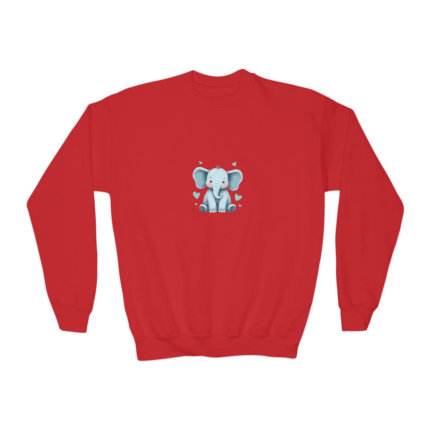 Adorable Elephant Youth Crewneck Sweatshirt