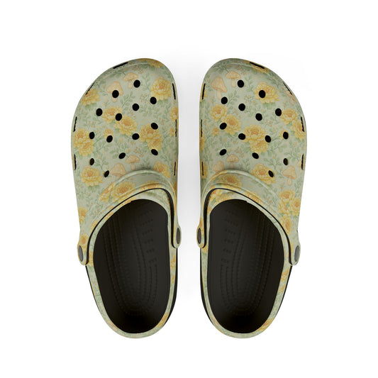 Floral Sunflower Clogs — Lightweight EVA Garden Shoes