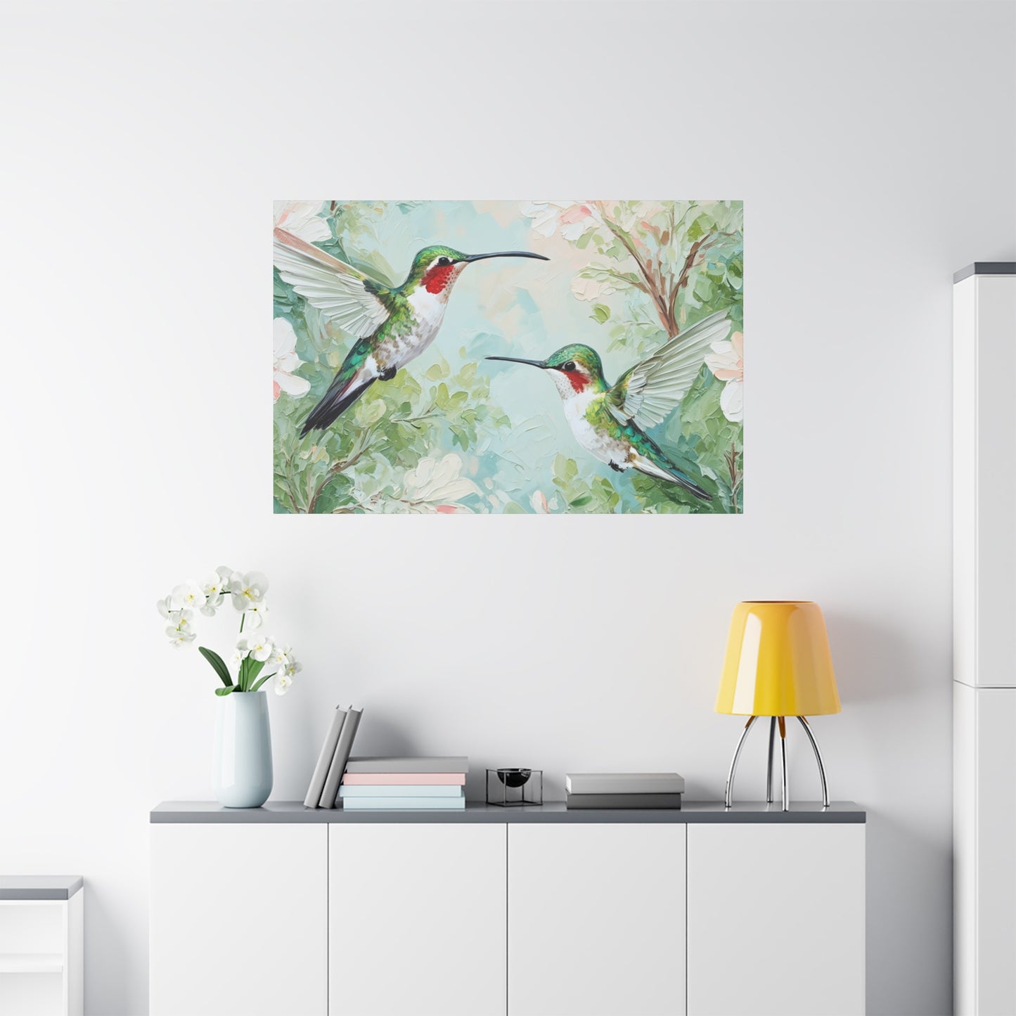 Hummingbird Canvas Wall Art — Stretched Matte Nature Print