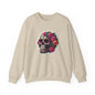 Sugar Skull Crewneck Sweatshirt — Floral Day of the Dead Graphic