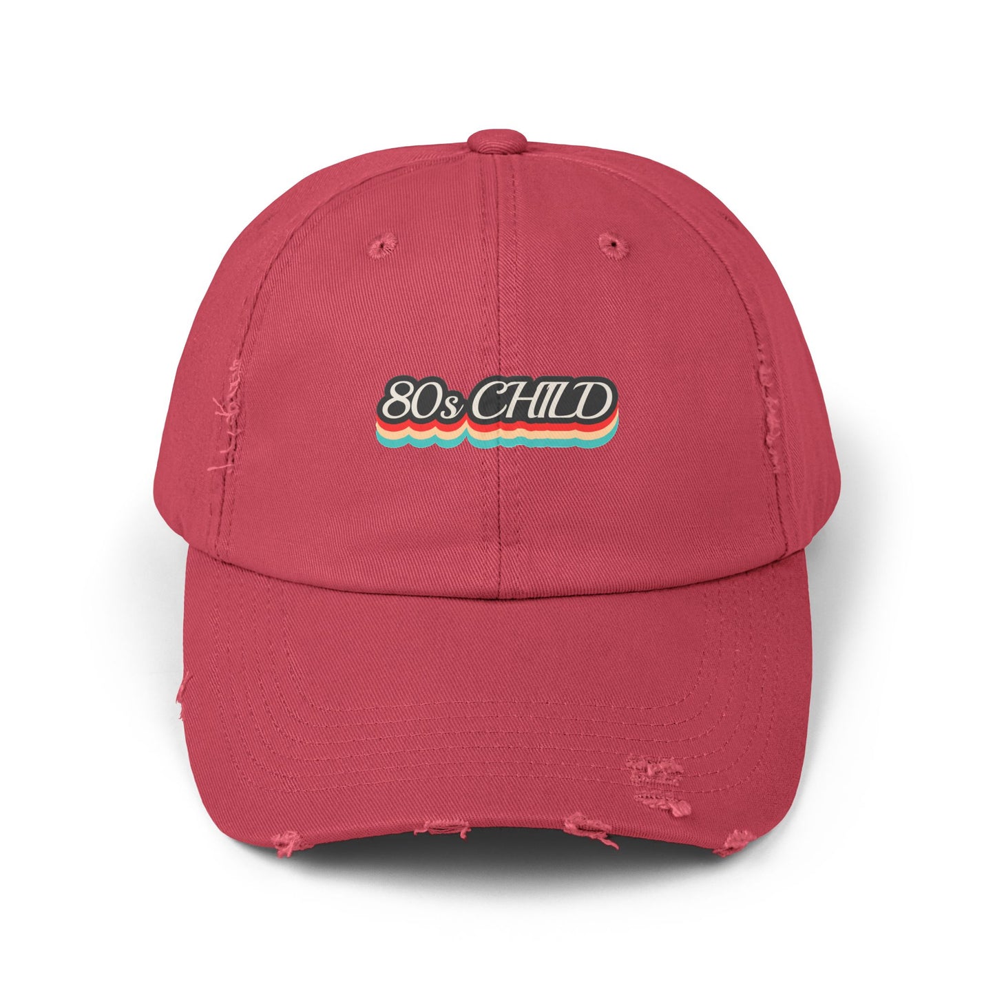 Unisex Distressed Cap- 80s child