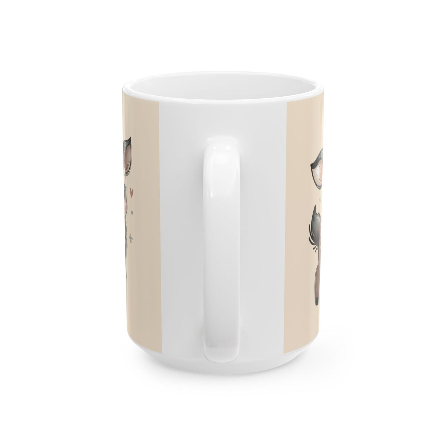 Cute Reindeer Mug — Christmas Deer Ceramic Coffee Cup (11oz & 15oz)