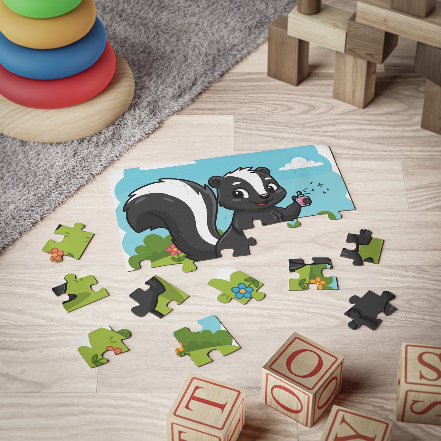 Skunk Holding Potion Kids Puzzle | 30-Piece Jigsaw