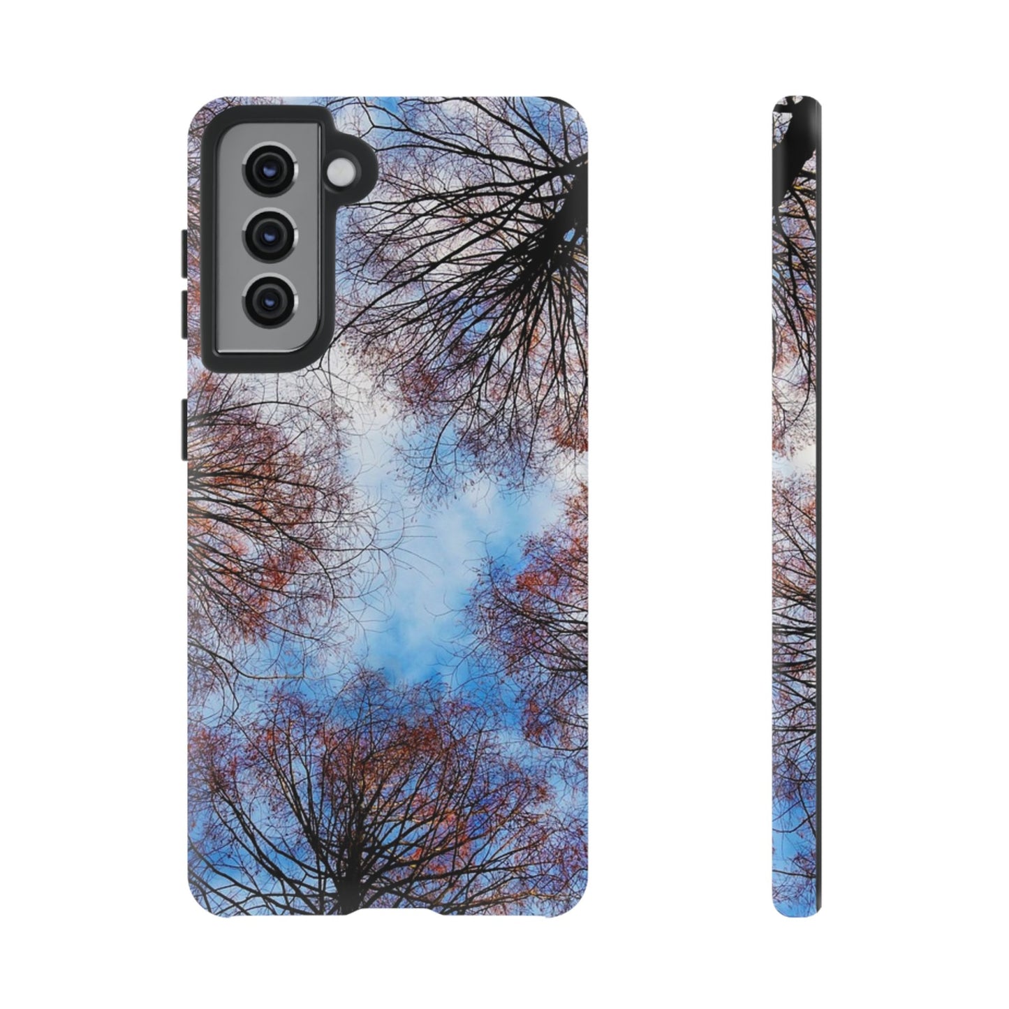 Skyward Trees Phone Case — Nature Forest Canopy Protective Tough Case