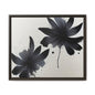Framed Black Floral Matte Canvas Wall Art — Monochrome Botanical Print