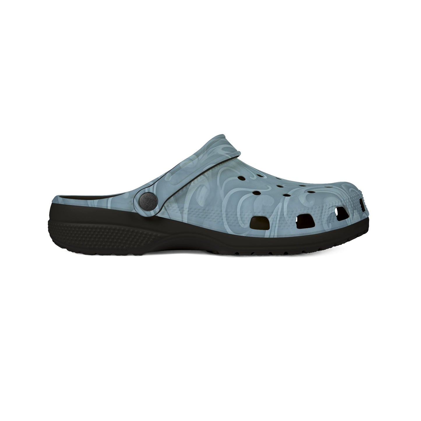 Blue Swirl EVA Foam Clogs — Comfortable Water-Friendly Slip-On Shoes