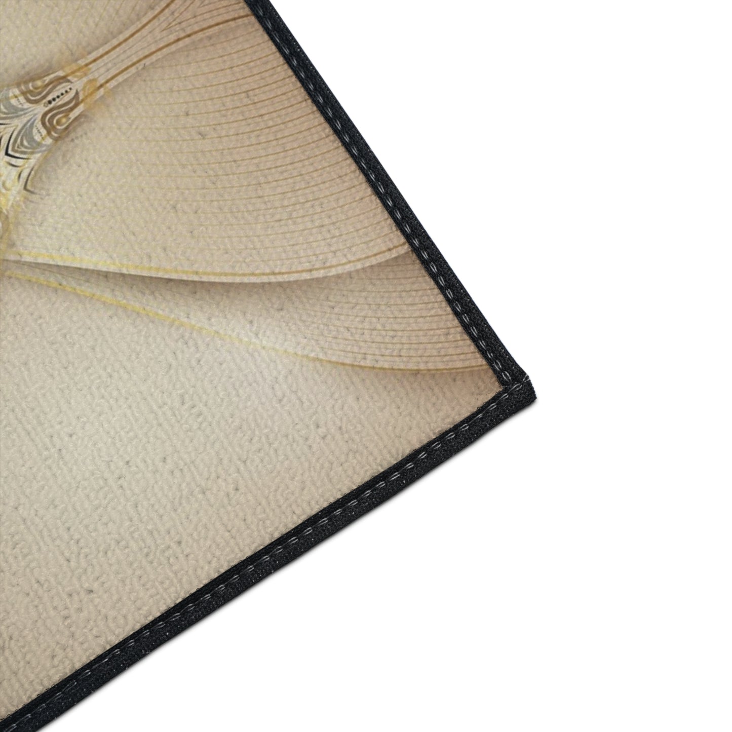 Decorative Heavy Duty Floor Mat — Elegant Gold Mandala Design
