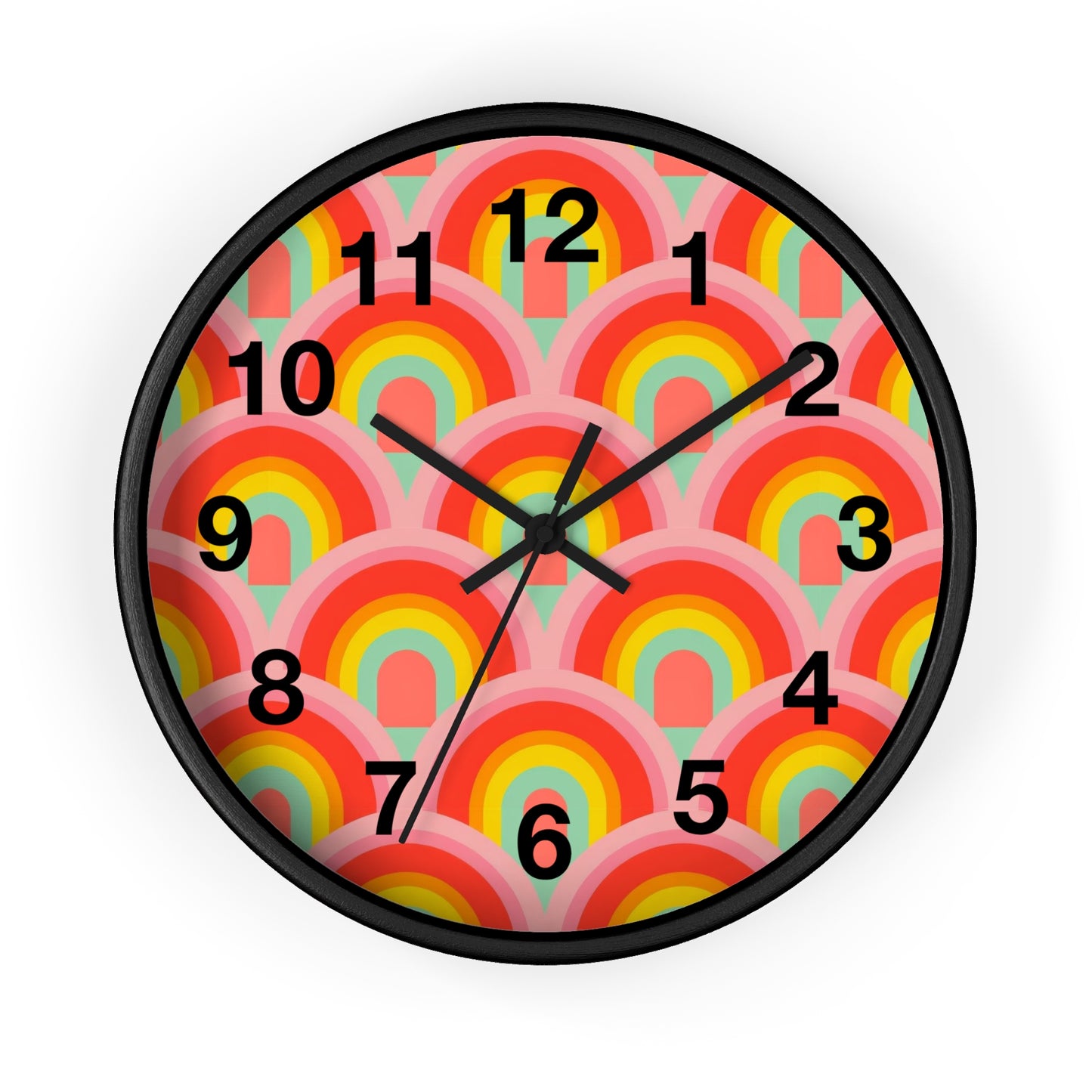 Vibrant rainbow  Wall Clock