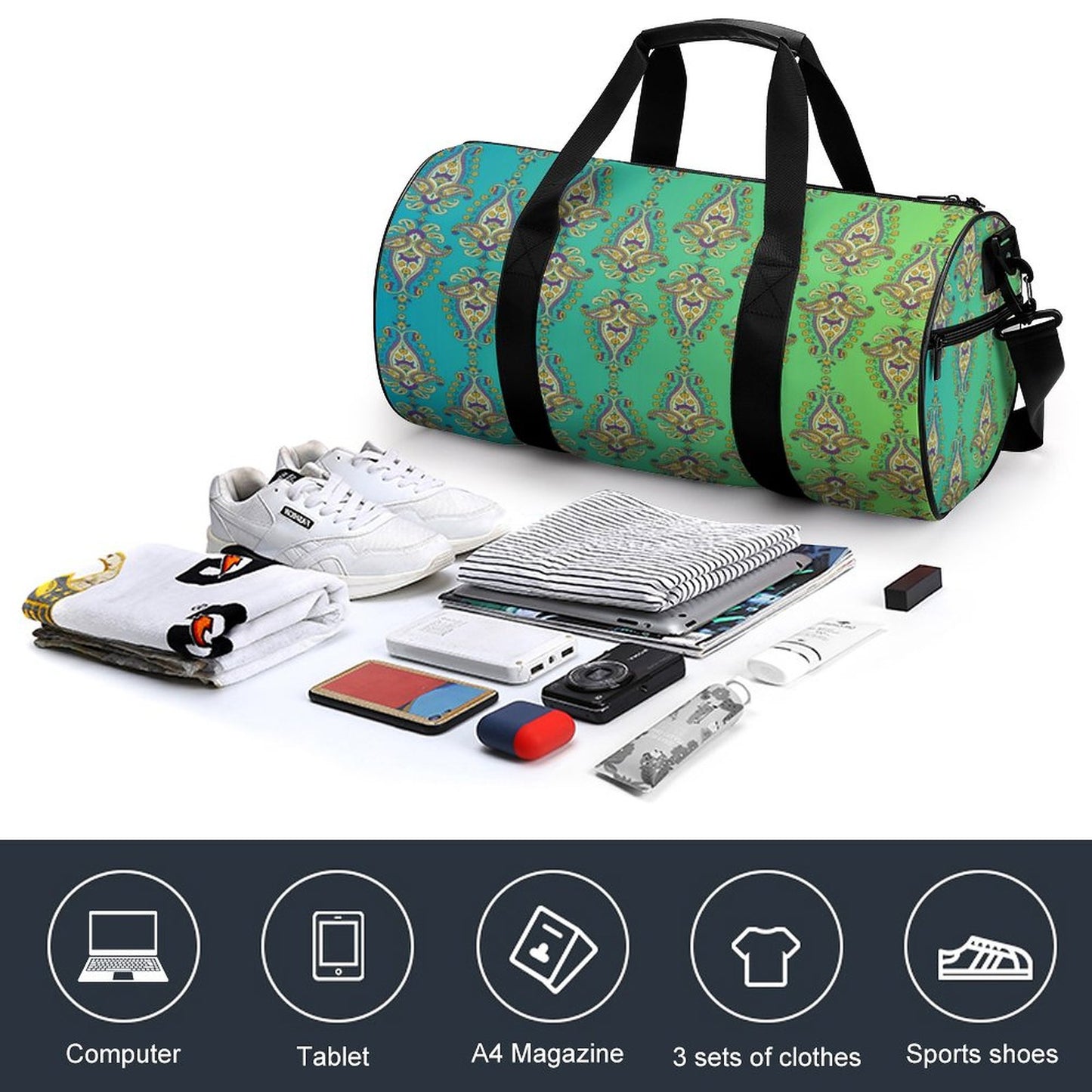 Cylindrical Gym Bag(Multi-sites)