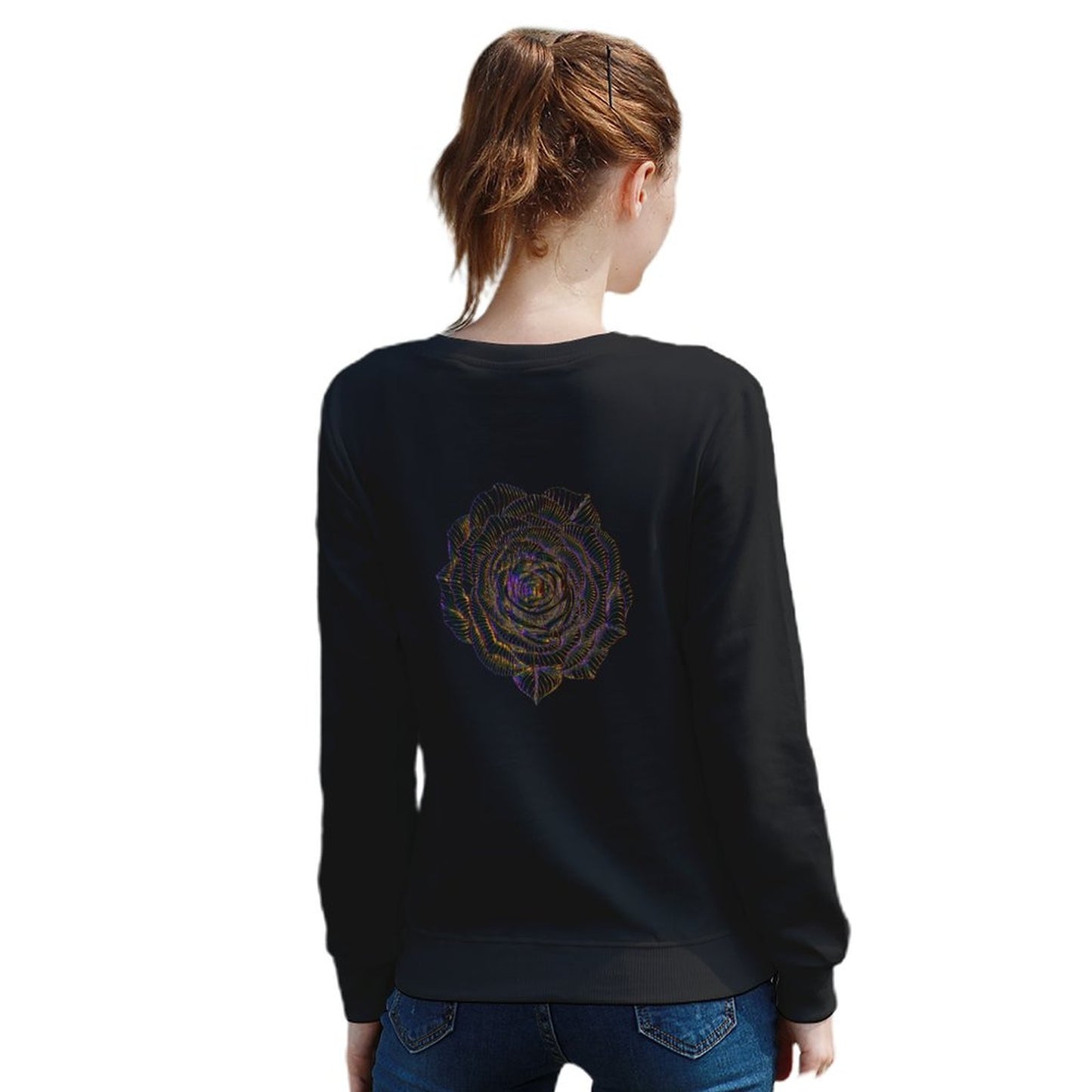 Women's Cute Sweatshirt (Back Printing)