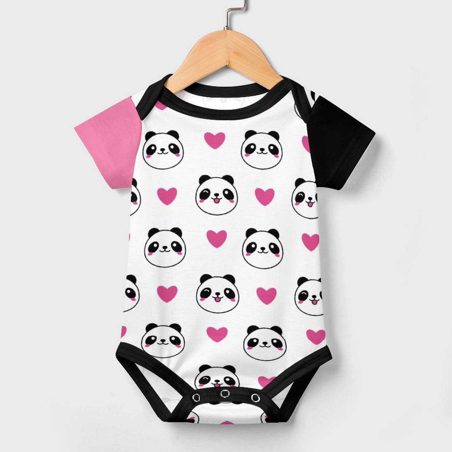 220gsm Faux Cotton Short Sleeve Baby Romper(All-over Printing)